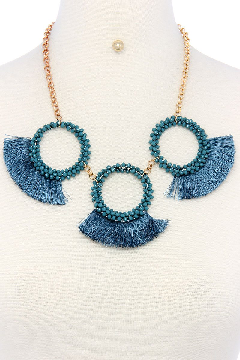 Fashion chunky stylish necklace and earring set