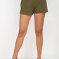 Button Tab High Rise Paperbag Shorts