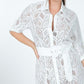 - Belted Hi Low Placket Lace Shirt Dress | Love It Clothing