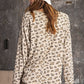 Leopard Printed Garment Dye Loose Fit Knit Top