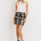 Sequence Pattern Mini Skirt