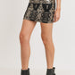 Sequence Pattern Mini Skirt