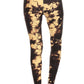 Yoga Style Banded Lined Tie Dye Print, Full Length Leggings In A Slim Fitting Style With A Banded High Waist.