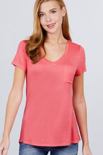 V-neck Rayon Jersey Top