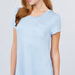 Short Sleeve Scoop Neck Top With Pocket