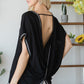 Open Back Wide Sleeve Shorsleeve Top