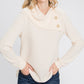 Buttoned Flap Mock Sweater