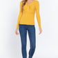 Long Slv V-neck Knotted Sweater