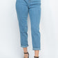 Double Button High-waisted Jeans