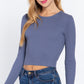 Long Slv Open Back Sweater Top