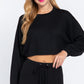 Long Dolman Slv Hacci Crop Top