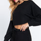 Long Dolman Slv Hacci Crop Top