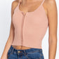 Front Closure With Hooks Sweater Cami Top