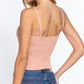 Front Closure With Hooks Sweater Cami Top