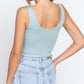 Scoop Neck 2 Ply Crop Tank Top