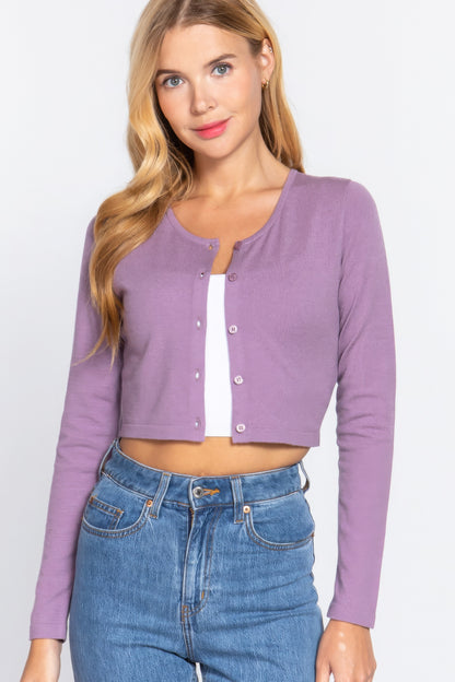 Long Slv Round Neck Viscose Sweater