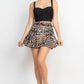 Belted Leopard High-rise Mini Skirt