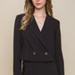 Button Crop Blazer