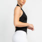 Collared Halter Open Back Top