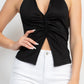 Collared Halter Open Back Top