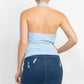 Collared Halter Open Back Top