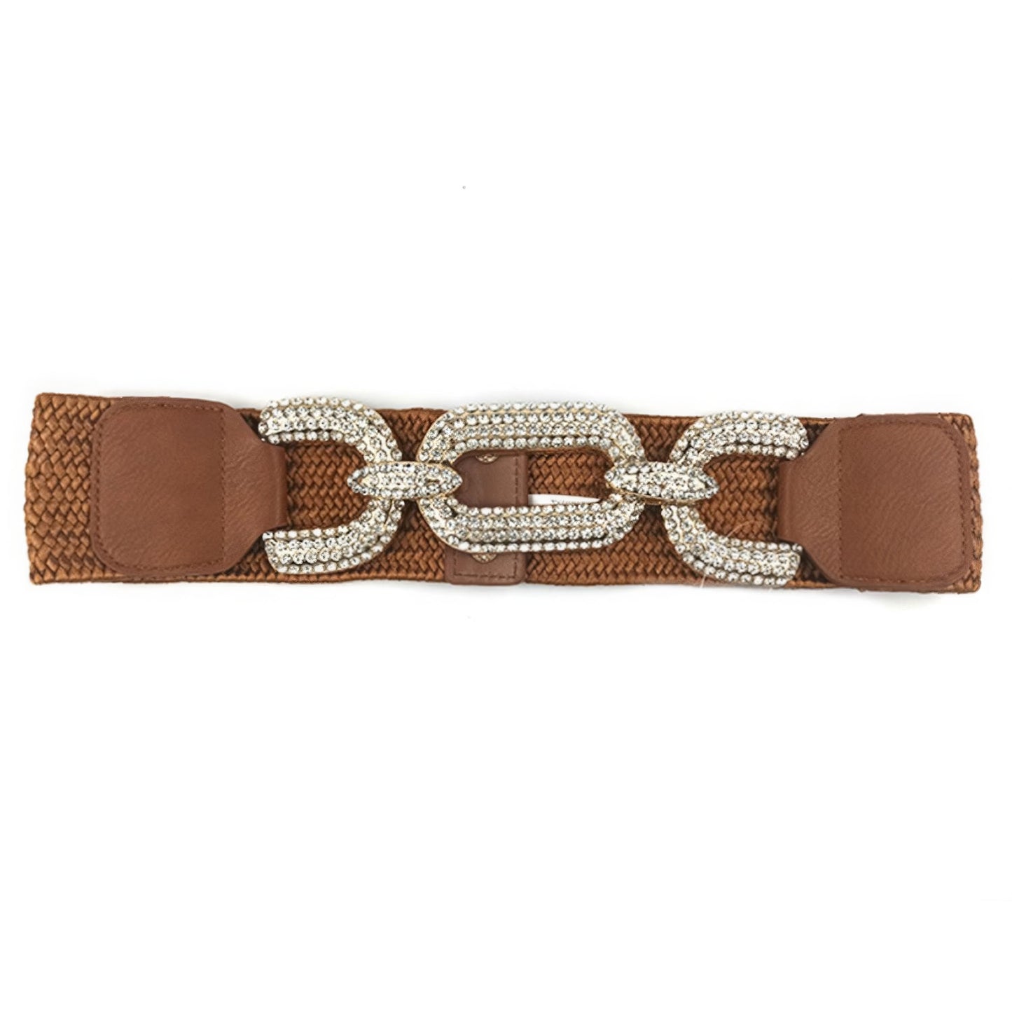 Rhinestone Buckle Elastic Belt