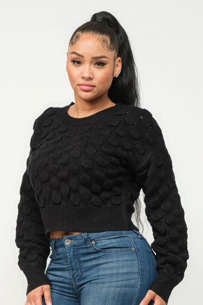 Checker Sweater Top