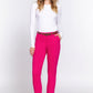 Cotton-span Twill Belted Long Pants