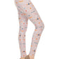 Teepee Print, High Rise, Fitted Leggings, With An Elastic Waistband