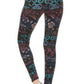 5-inch Long Yoga Style Banded Lined Mixed Pattern Print