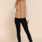 Suede Piping Quilted Padding Vest