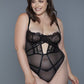 1 Pc Underwired Cups Bodysuit-57214.1XL-Color: Black-Love It Clothing