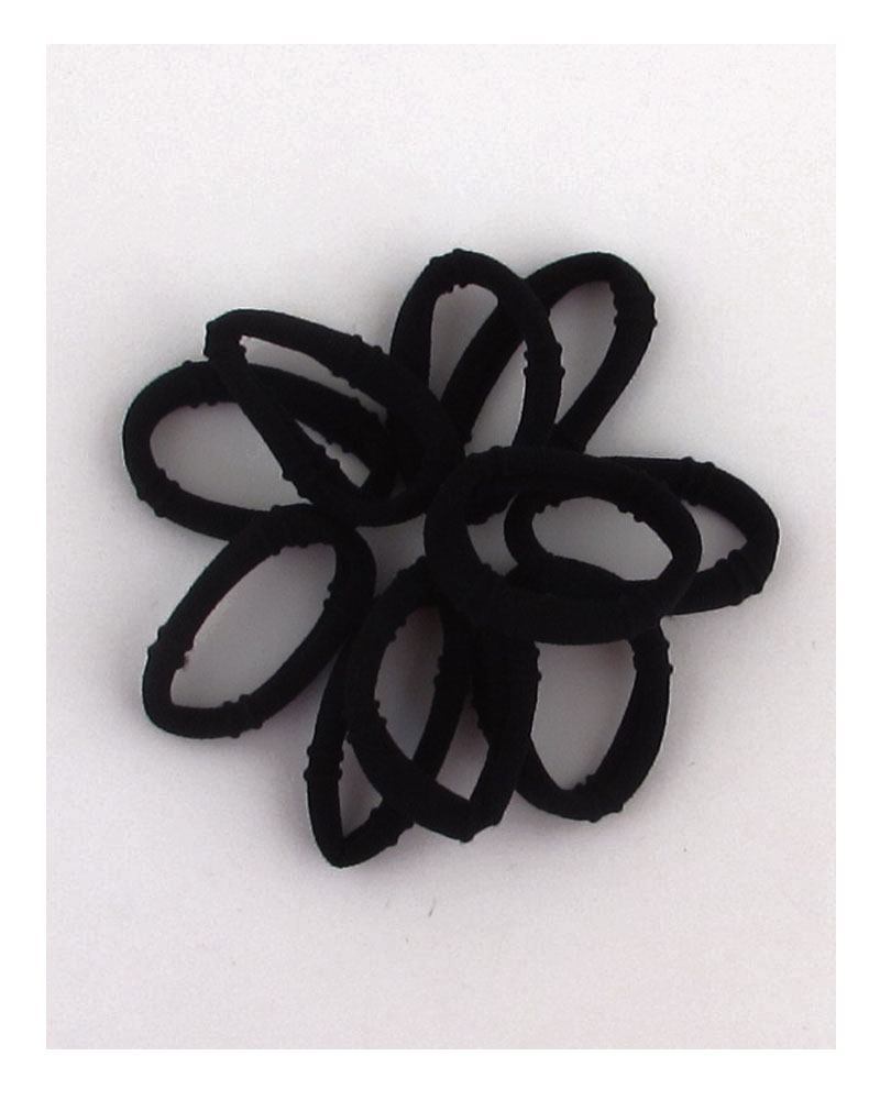 10 pc. Black elastic ponytail holder - Love It Clothing