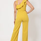 One Shoulder Ruffle Jumpsuit - Love It Clothing