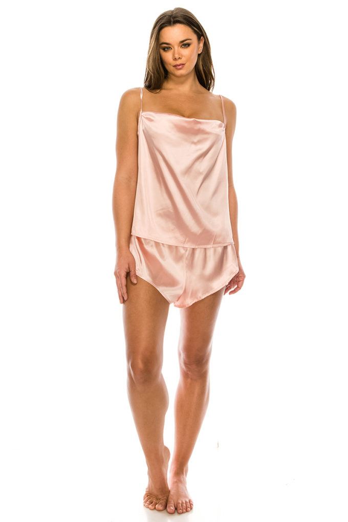 Satin Pj Short Set-53887a.S-Select Size: S, M, L, XL-Love It Clothing