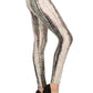 Snake Scales Printed, High Waisted Leggings In Fitted Style With Elastic Waistband - Love It Clothing