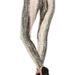 Snake Scales Printed, High Waisted Leggings In Fitted Style With Elastic Waistband - Love It Clothing