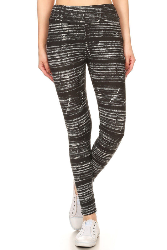 Yoga Style Banded Lined Multicolor Print, Full Length Leggings In A Slim Fitting Style With A Banded High Waist-54037.Multi--Love It Clothing