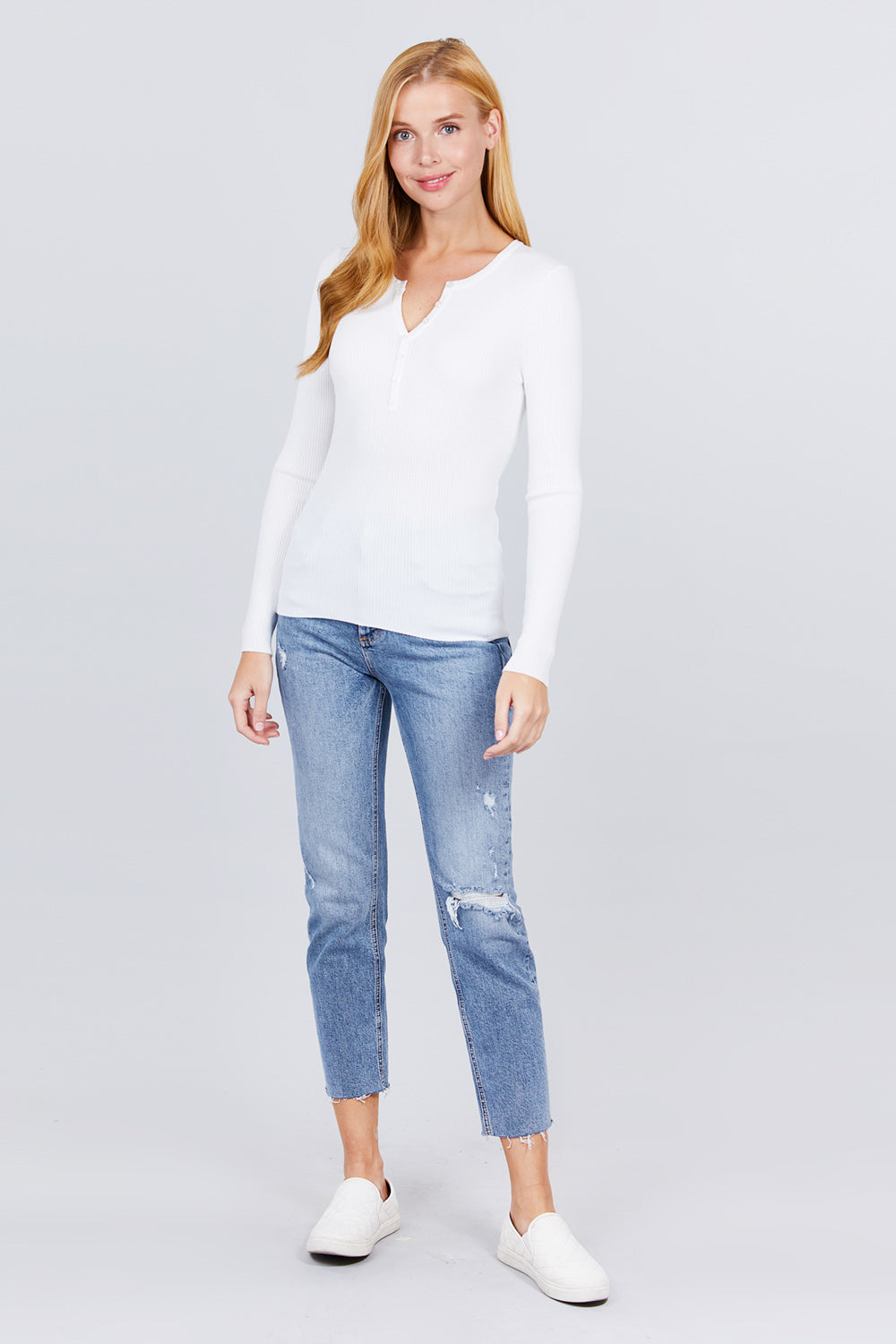 Viscose Henley Sweater - Love It Clothing
