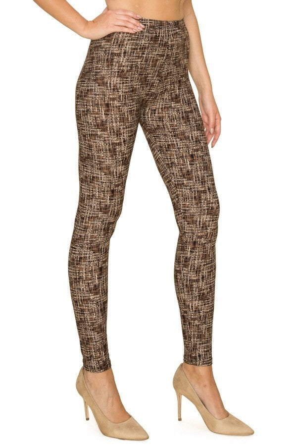 Multi Print, Full Length, High Waisted Leggings In A Fitted Style With An Elastic Waistband-54718.Multi--Love It Clothing