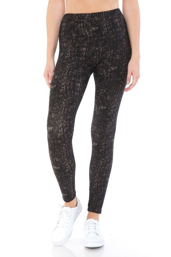 Yoga Style Banded Lined Multi Printed Knit Legging With High Waist-54719.Multi--Love It Clothing