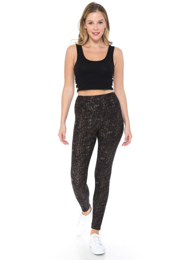 Yoga Style Banded Lined Multi Printed Knit Legging With High Waist-54719.Multi--Love It Clothing