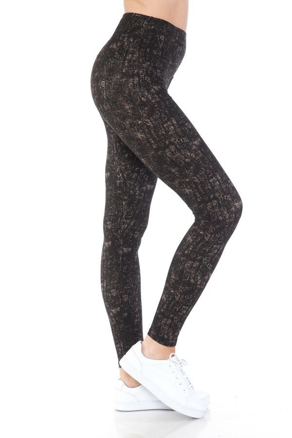 Yoga Style Banded Lined Multi Printed Knit Legging With High Waist-54719.Multi--Love It Clothing