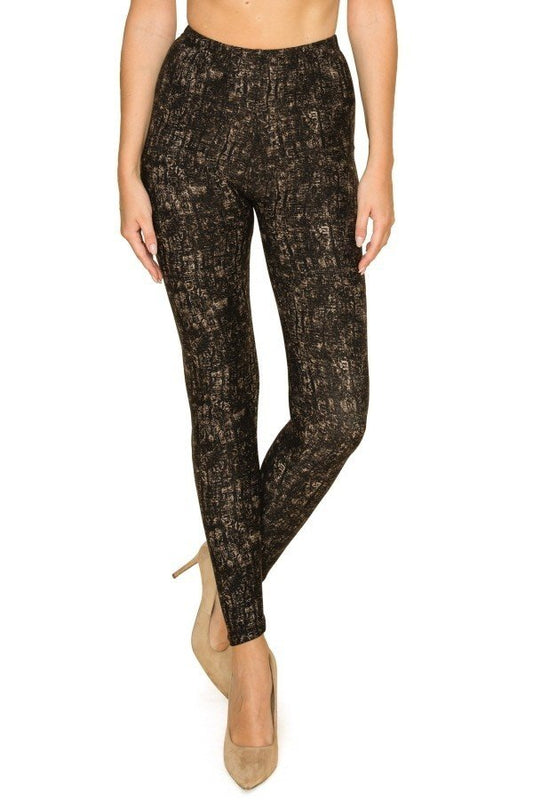 Multi Print, Full Length, High Waisted Leggings In A Fitted Style With An Elastic Waistband-54720.Multi--Love It Clothing