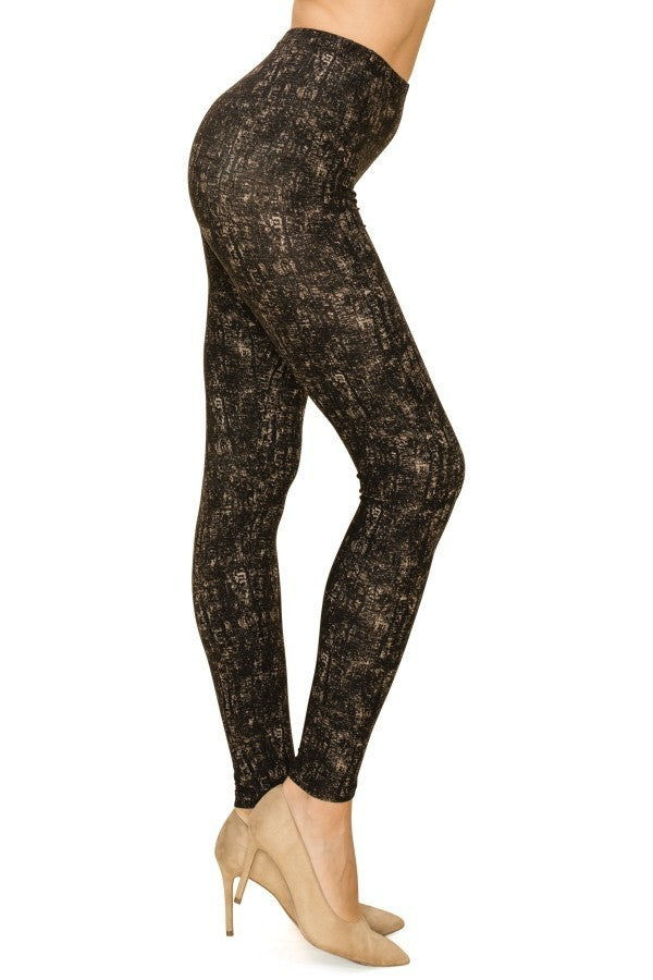 Multi Print, Full Length, High Waisted Leggings In A Fitted Style With An Elastic Waistband - Love It Clothing