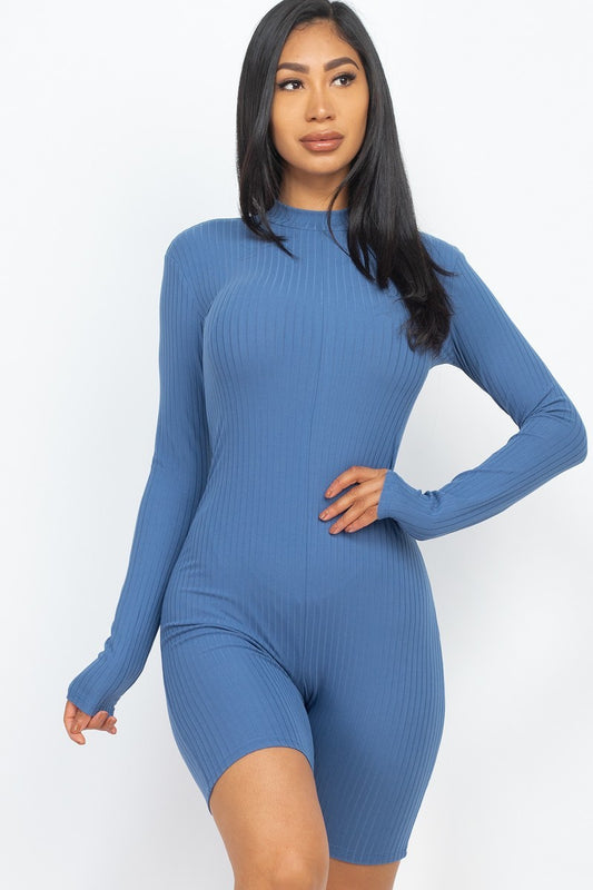 Ribbed Knit Romper - Love It Clothing