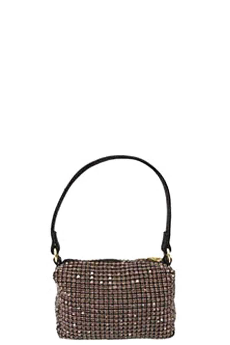 Fashion Chic Rhinestone Handle Clutch Bag-55637.BK--Love It Clothing