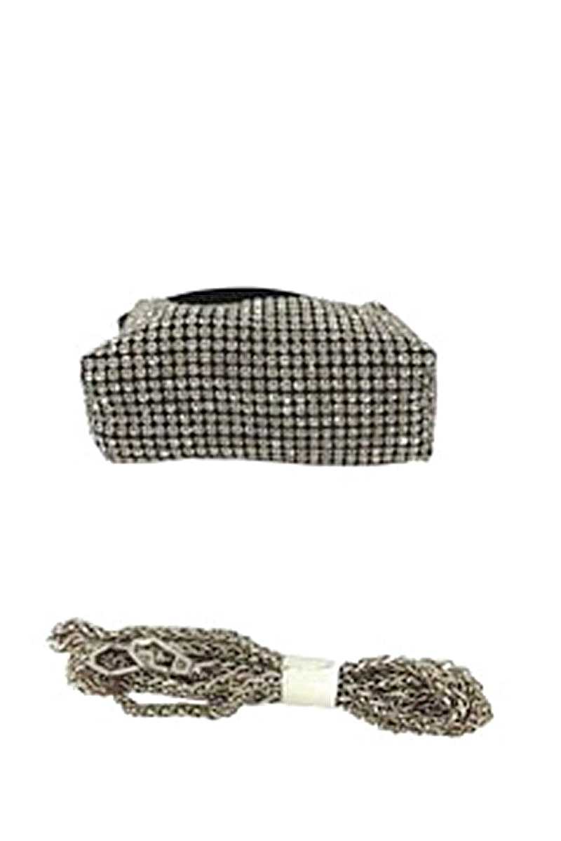 Fashion Chic Rhinestone Handle Clutch Bag-55637.BK--Love It Clothing