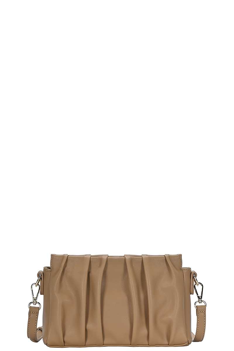 Stylish Smooth Wrinkled Crossbody Bag-55639.BK--Love It Clothing