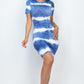Stripe Tie-dye Printed Midi Dress - Love It Clothing
